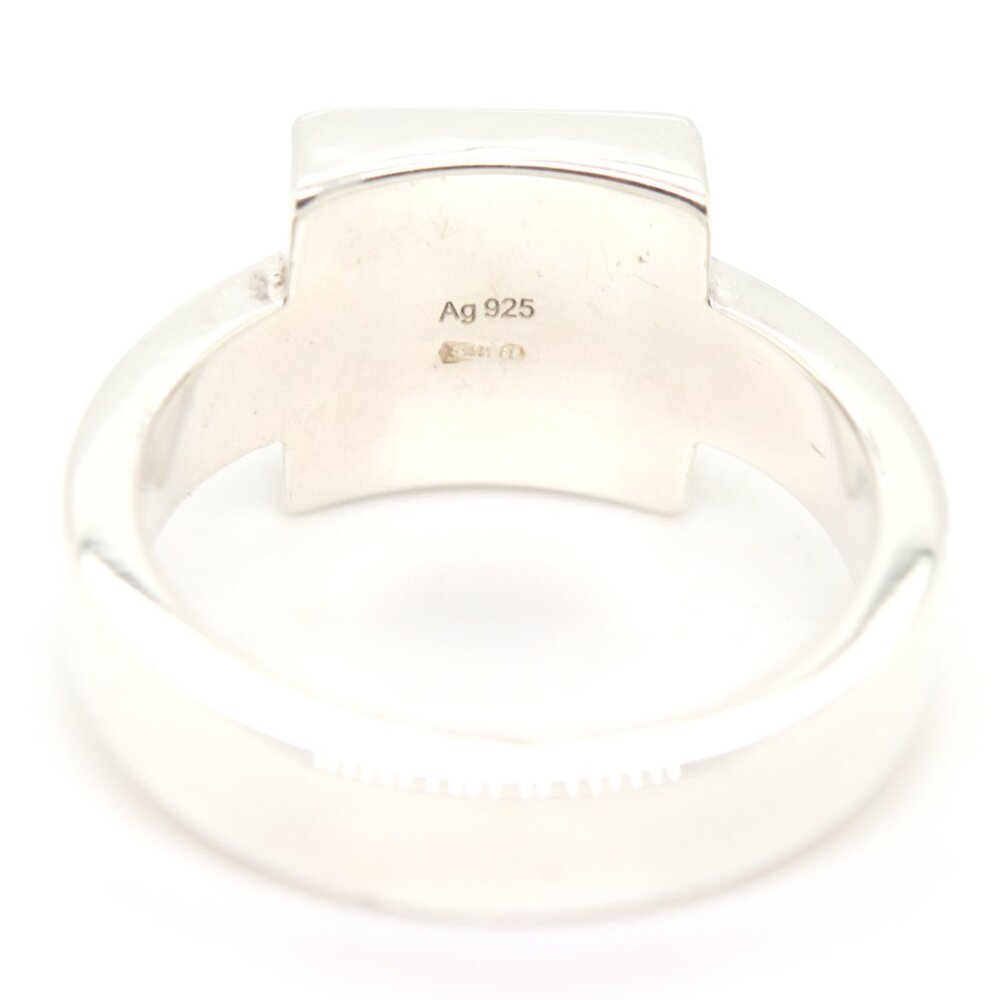 Gucci Square Sterling Silver Ring - image 5